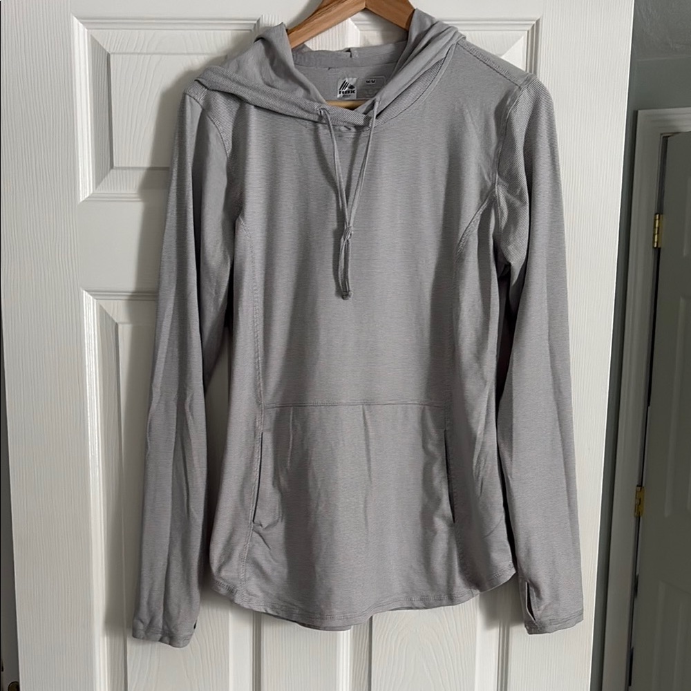 Reebok Women's Gray Athletic Hoodie Top